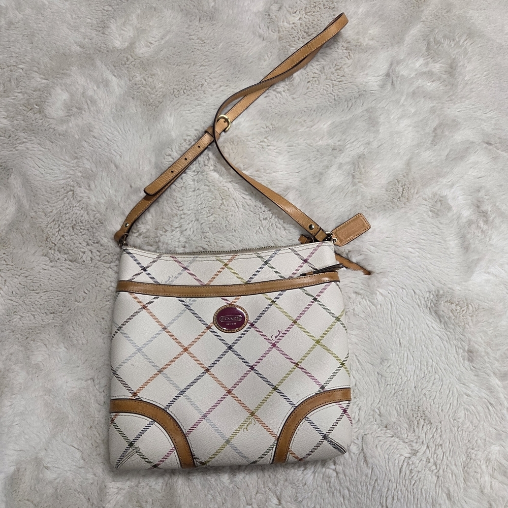 Coach Peyton Tattersall Crossbody Handbag Vintage Y2k 2000s